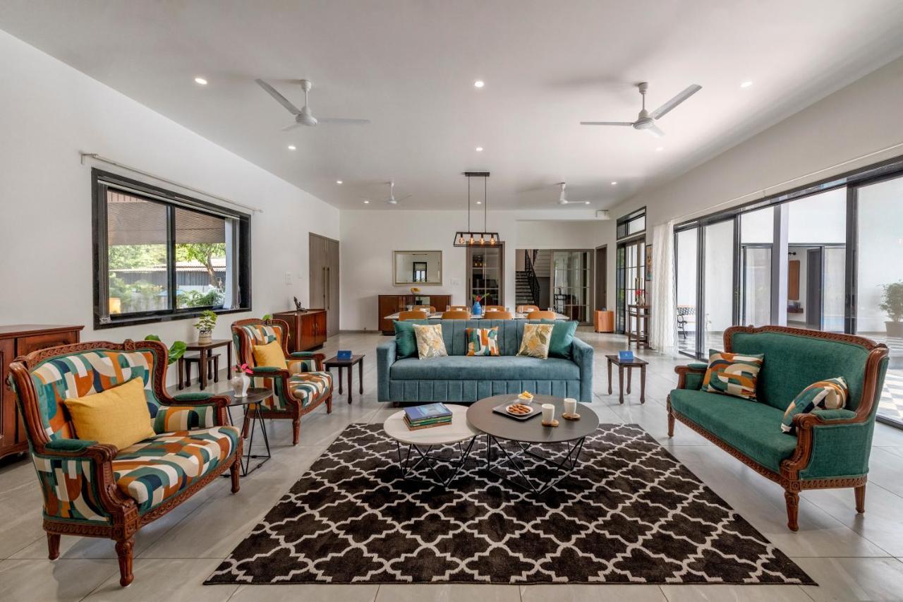 Saffronstays Mayfair Gardens 4 Bedroom Petfriendly Pool Villa アリバグ エクステリア 写真
